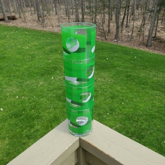 Vintage Acrylic Cera Golf Ball Course Lowball Tumblers Fathers Day Gift Plastic - Picture 6 of 7